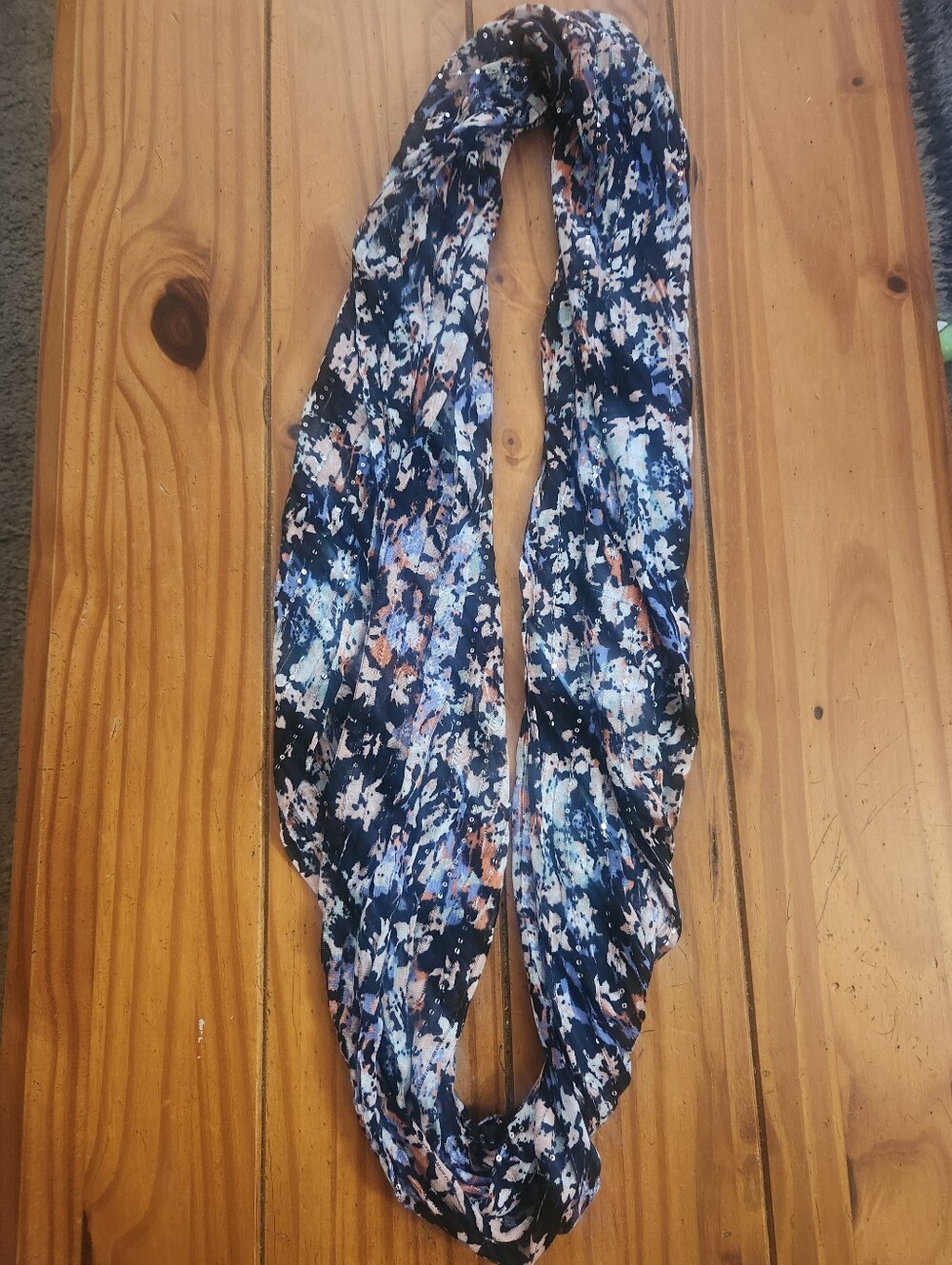 Joe Boxer Patterned Infinity Scarf Multi Color - Picture 2 of 5